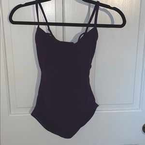 Plum capezio leotard. Fancy back design